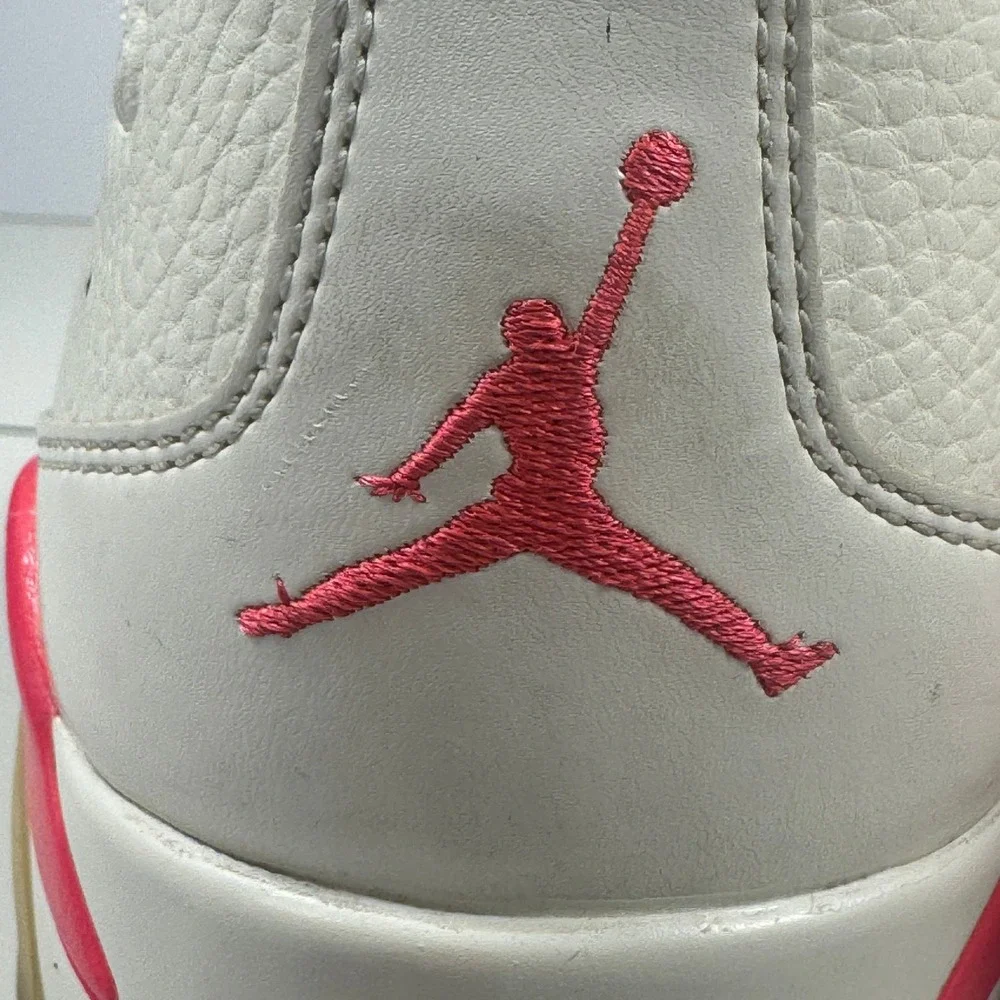 Nike Air Jordan 6‎ Retro Men 10.5 White Pink Blue Basketball Shoes